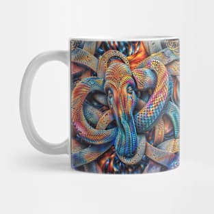 Interlocking Abstract Geometric Figures Dimensions Mug